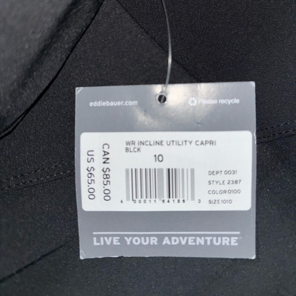 Eddie Bauer Incline NWT utility capri pants women's 10 - Picture 7 of 8